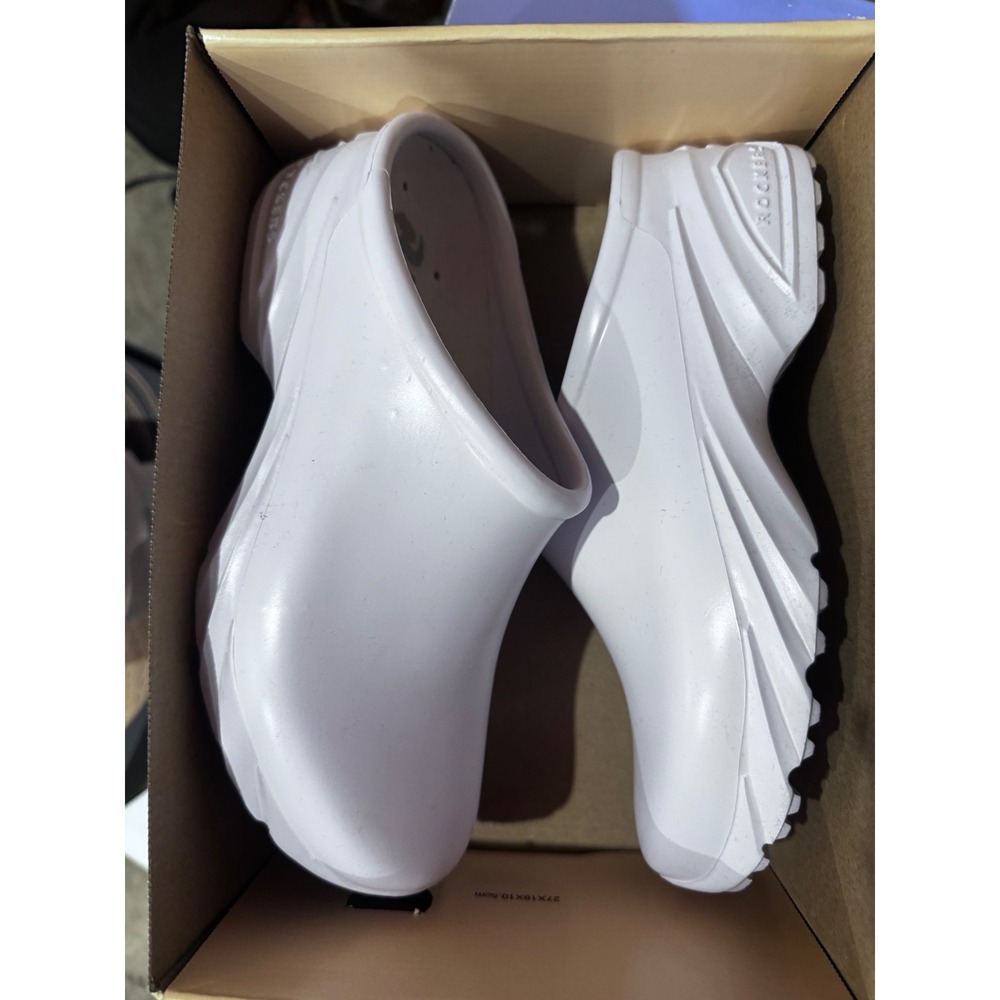 Rockers Stealth WHT White Slip On Clogs Nursing Work Shoes Womens Size 6 M